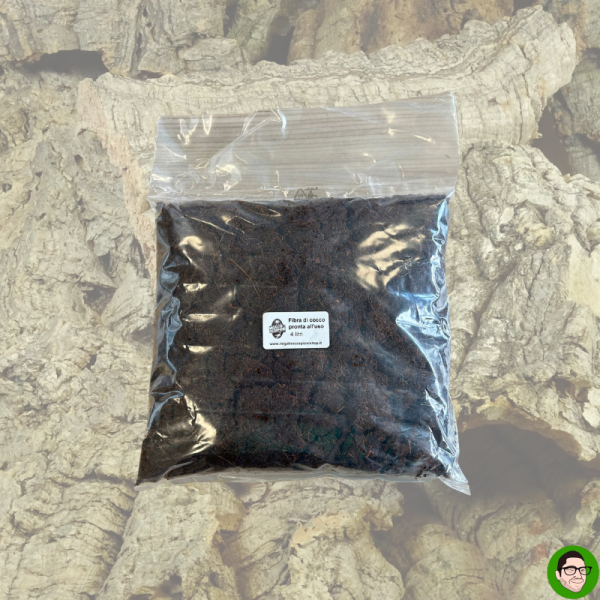 fibra di cocco 4 litri per substrato terrario anfibi rettili tarantole scorpioni chiocciole