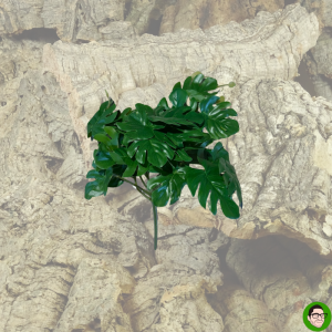 foglia decorativa artificiale per terrario 24cm